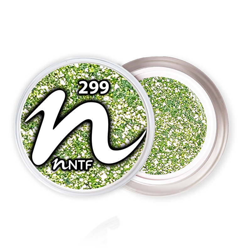 NTF Farbgel glitter Green Secco 299