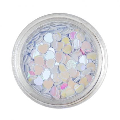 Trend Nail-Art heart accessoires weiss